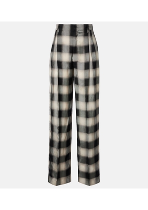 Phoebe Philo Checked wide-leg pants