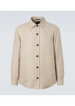 Zegna Cashmere, linen, and silk overshirt
