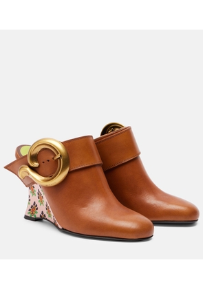 Etro Sabot leather wedges
