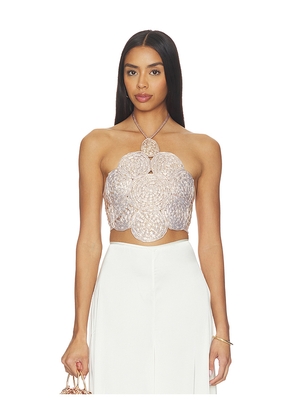 Mayle Vasquez El Sol Top in Metallic Gold. Size XS. Also in S, M, XL.