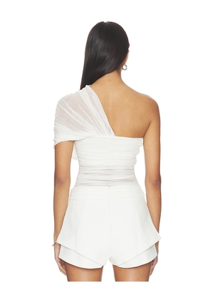 MISHA The Interwoven Silk Top in Ivory. Size XS. Also in S, M.