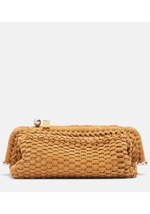 Jacquemus Salon woven suede clutch