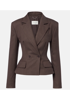 Magda Butrym Peplum linen blazer