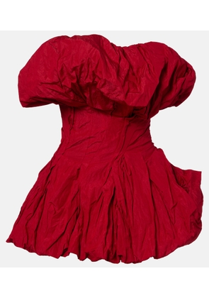 Magda Butrym Gathered cotton-blend taffeta minidress