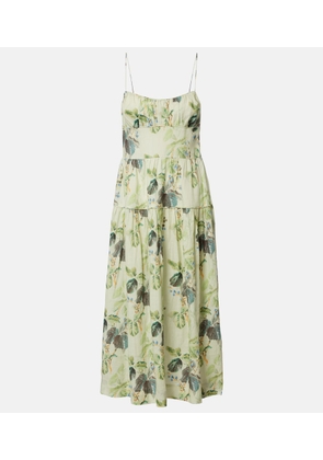 Doen Benoit floral ramie midi dress