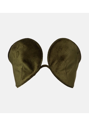 Jean Paul Gaultier Cotton corduroy crop top