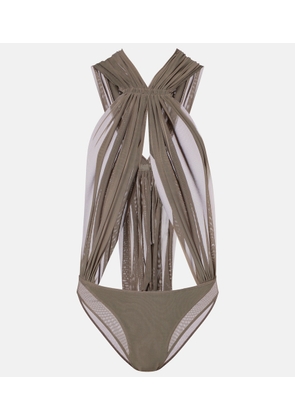 Rick Owens Miami cutout sheer tulle bodysuit