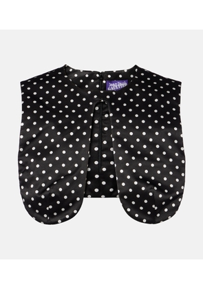 Jean Paul Gaultier Polka-dot silk crop top