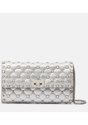 Valentino Garavani Rockstud Spike metallic leather shoulder bag