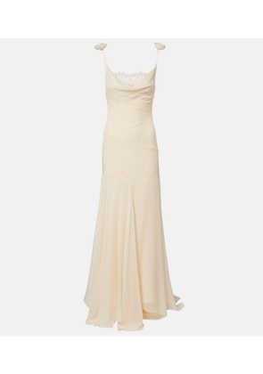 De La Vali Bridal Dia silk chiffon gown