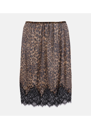 Nili Lotan Thea animal-print silk midi skirt