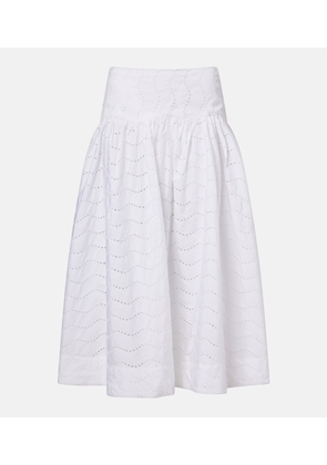 Polo Ralph Lauren Broderie anglaise cotton midi skirt