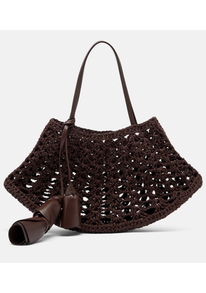 Magda Butrym Maya Small crochet leather top-handle bag