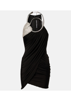 David Koma Draped embellished minidress