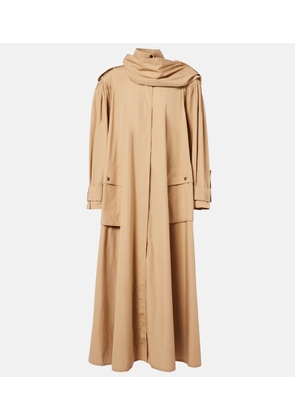Chloe Scarf-detail cotton coat