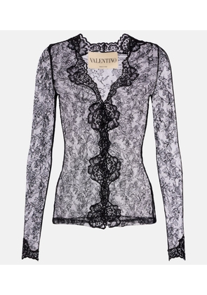 Valentino Floral sheer lace cardigan