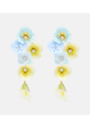 Jennifer Behr Anarosa embellished floral drop earrings