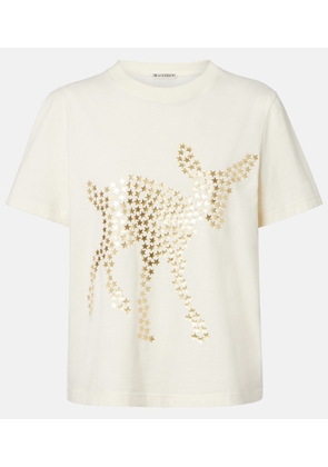 JW Anderson Embellished cotton jersey T-shirt