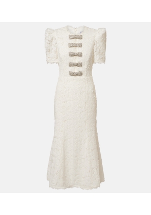 Rebecca Vallance Bridal Dillon embellished lace midi dress