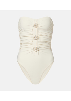 Karla Colletto Maya embellished swimsuit