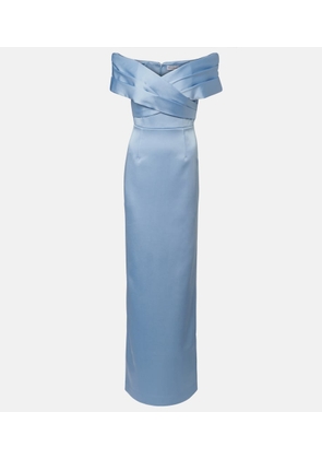 Rebecca Vallance Kai off-shoulder satin gown