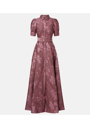 Rebecca Vallance Annette Button belted brocade gown