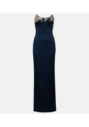 Rebecca Vallance Lessa embellished satin bustier gown