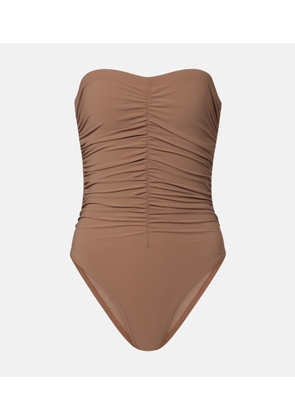 Karla Colletto Basics ruched swimsuit