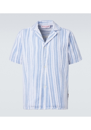 Orlebar Brown Howel striped cotton toweling shirt