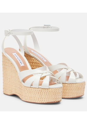 Aquazzura Copacabana leather wedge sandals