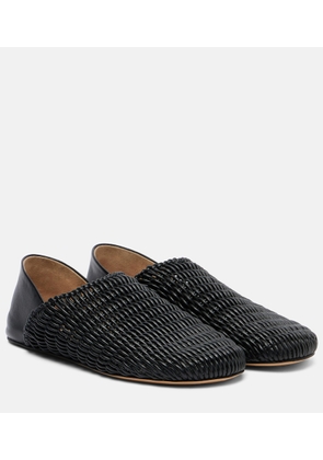 JW Anderson Babouche woven leather loafers