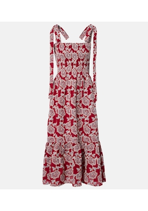 Erdem Floral cotton-blend lace midi dress