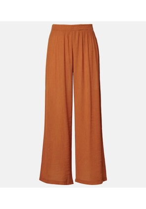 Jade Swim Mika seersucker wide-leg pants