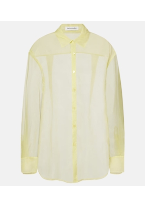 The Frankie Shop Peri sheer silk-blend shirt