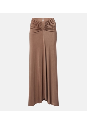 Jade Swim Skyla ruched jersey maxi skirt