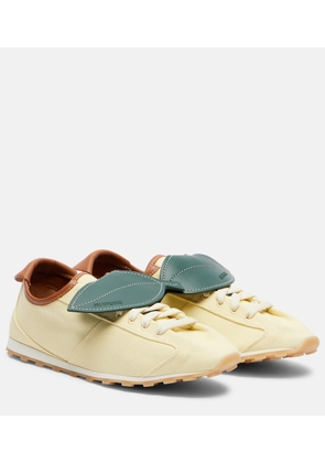 Jacquemus Tennis leather-trimmed canvas sneakers