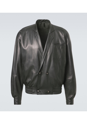 Giorgio Armani Archivio leather bomber jacket