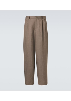 Giorgio Armani Archivio linen-blend straight pants