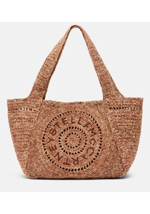 Stella McCartney Logo raffia tote bag