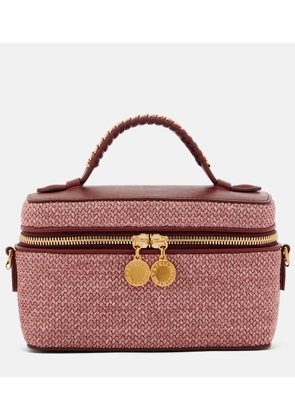 Stella McCartney Falabella raffia-effect vanity bag