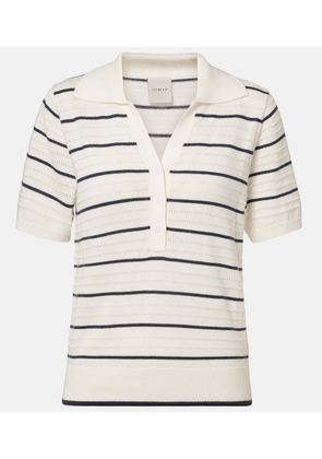 Varley Wren striped cotton-blend polo shirt