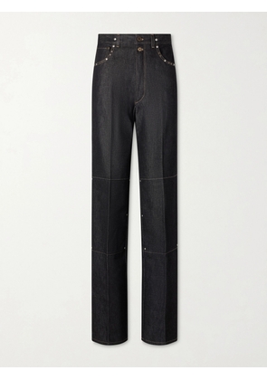 LEMAIRE - High-rise Studded Straight-leg Jeans - Black - FR 34,FR 36,FR 38,FR 40,FR 42