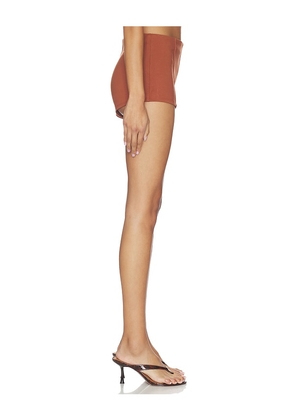 superdown Reese Hot Shorts in Cognac. Size XS. Also in XXS, S, M, L, XL.
