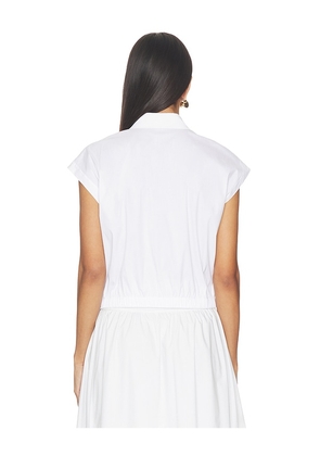 Theory Cropped Elastic Shirt in White. Size S. Also in XS, M, XL.