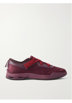 ON - + Zendaya Cloudzone Moon Rubber-trimmed Mesh Sneakers - Burgundy - US5,US5.5,US6,US6.5,US7,US7.5,US8,US8.5,US9,US9.5,US10,US10.5,US11
