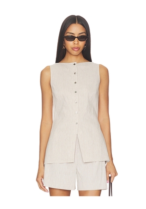 Theory Boatneck Cutaway Top in Neutral. Size S. Also in XS, M, L, XL.