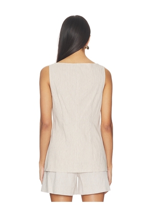 Theory Boatneck Cutaway Top in Neutral. Size S. Also in XS, M, XL.