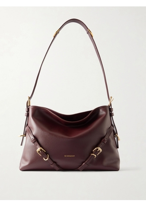 Givenchy - Voyou Medium Leather Shoulder Bag - Burgundy - One size