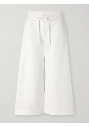 Jacquemus - Le Marin High-rise Cotton-poplin Wide-leg Shorts - White - FR 34,FR 36,FR 38,FR 40,FR 42
