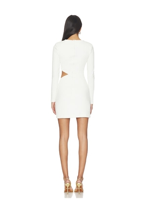 PatBO Cora Knit Long Sleeve Mini Dress in White. Size XS. Also in L, XL.